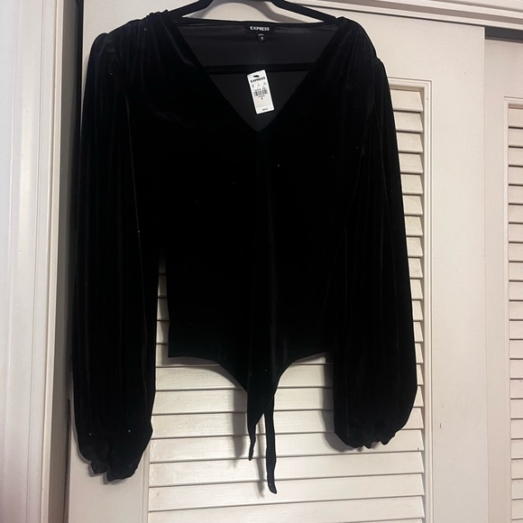 Tops - Express bodysuit. Velour/ velvet material